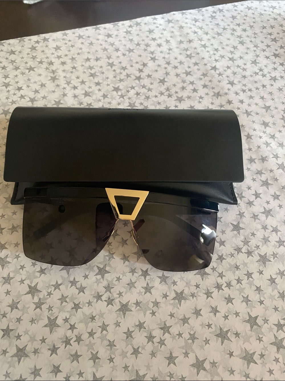 $560 Saint Laurent SL 537 Palace sunglasses black with gold - Picture 2 of 7
